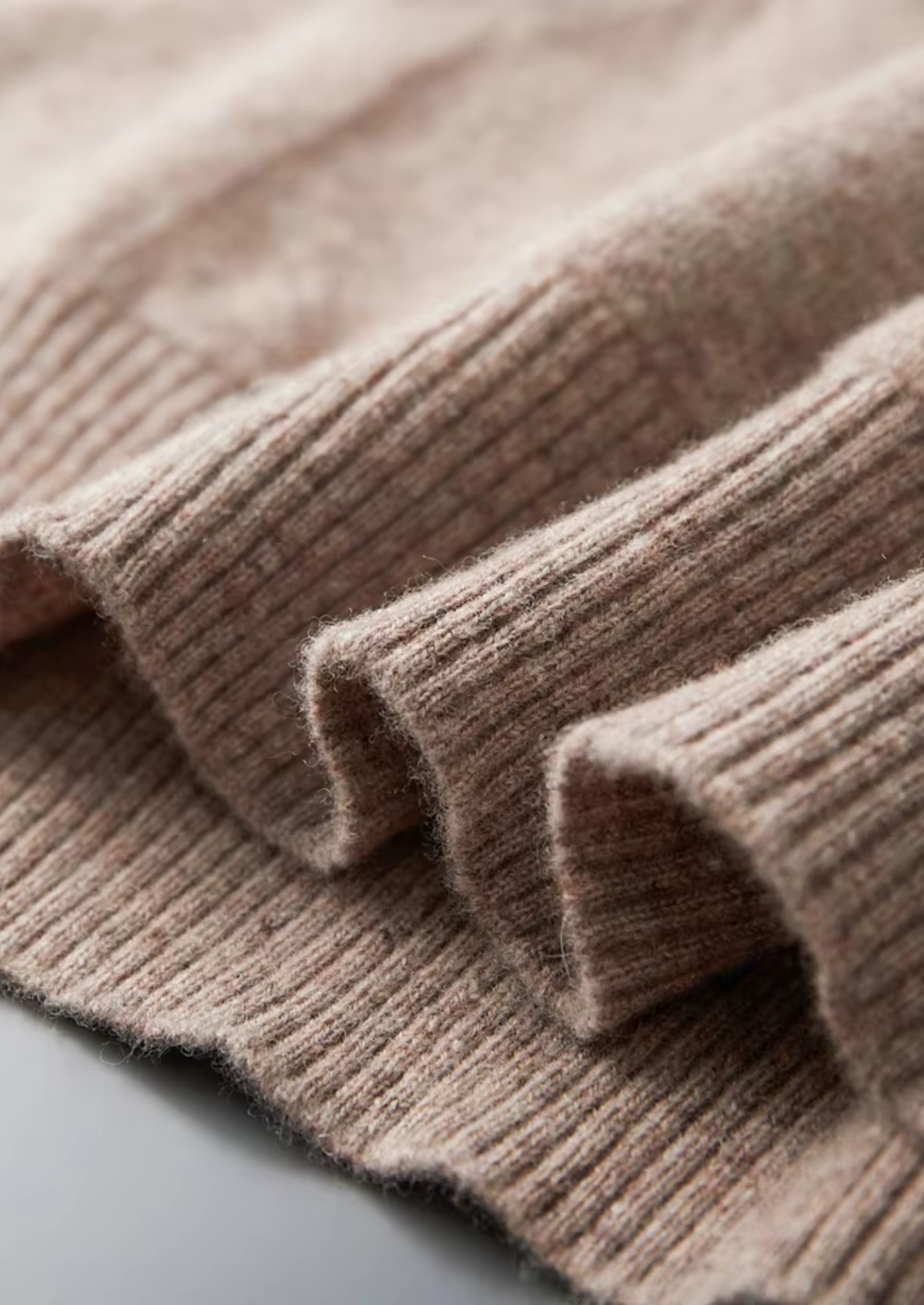 Saf Ekstra İnce Merino Yünü Relax Hoodie