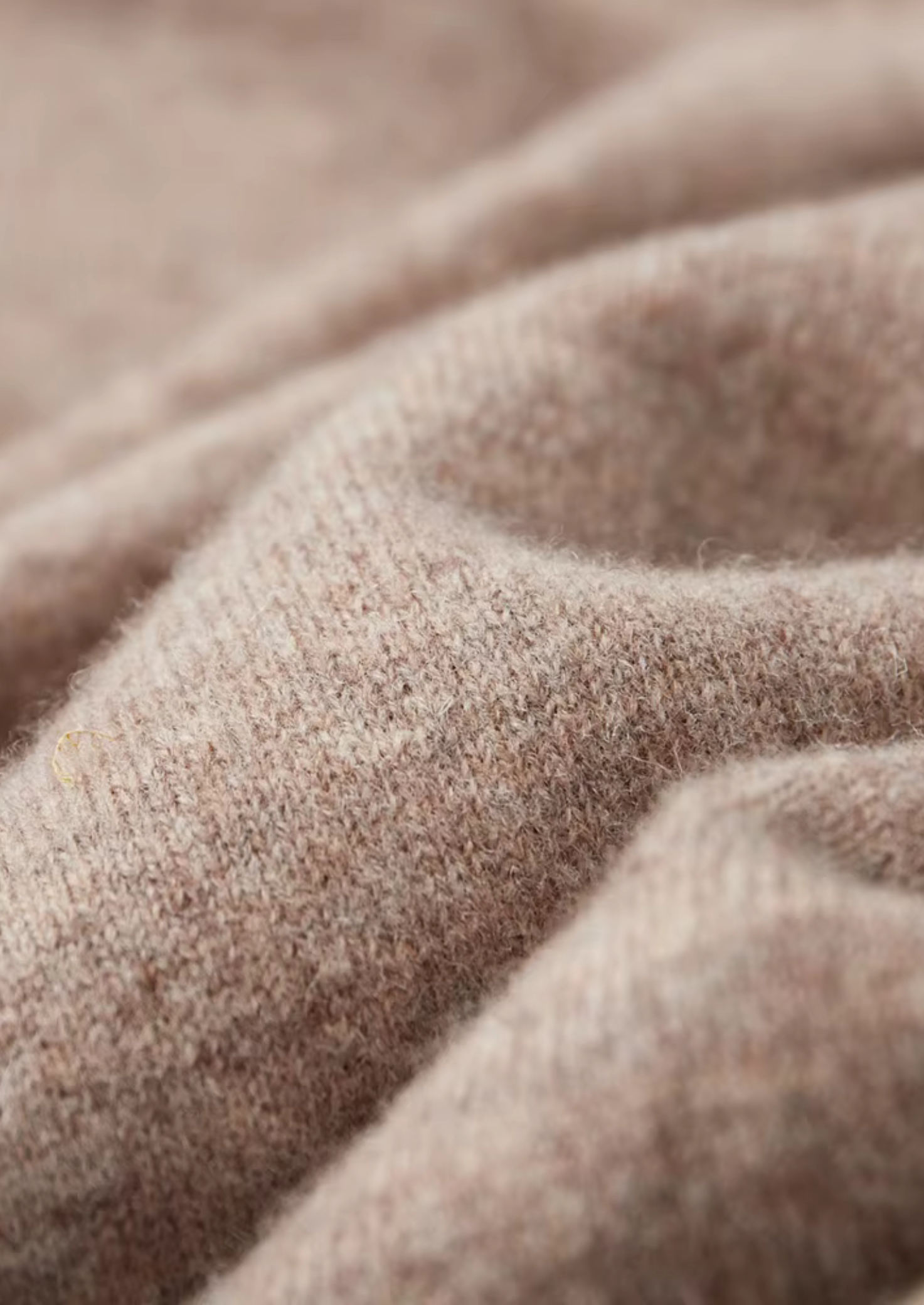 Saf Ekstra İnce Merino Yünü Relax Hoodie