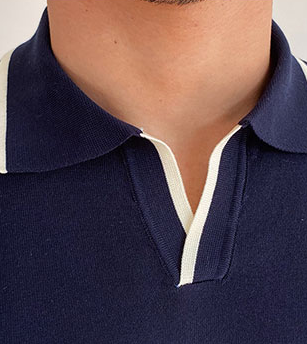 Yacht Dokuma Şeritli Polo