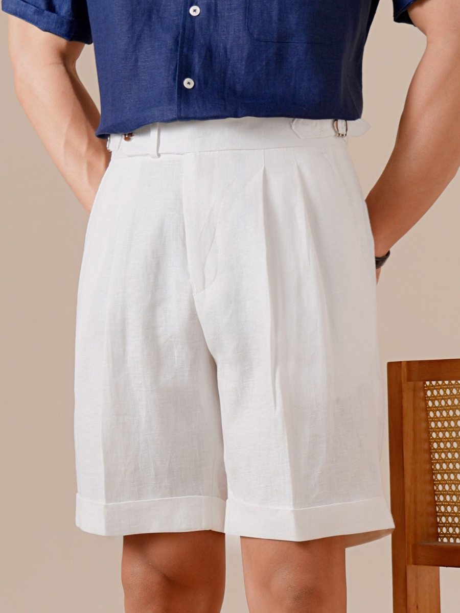Capri Yüksek Bel %100 Keten Şort MARTIN MILANO®