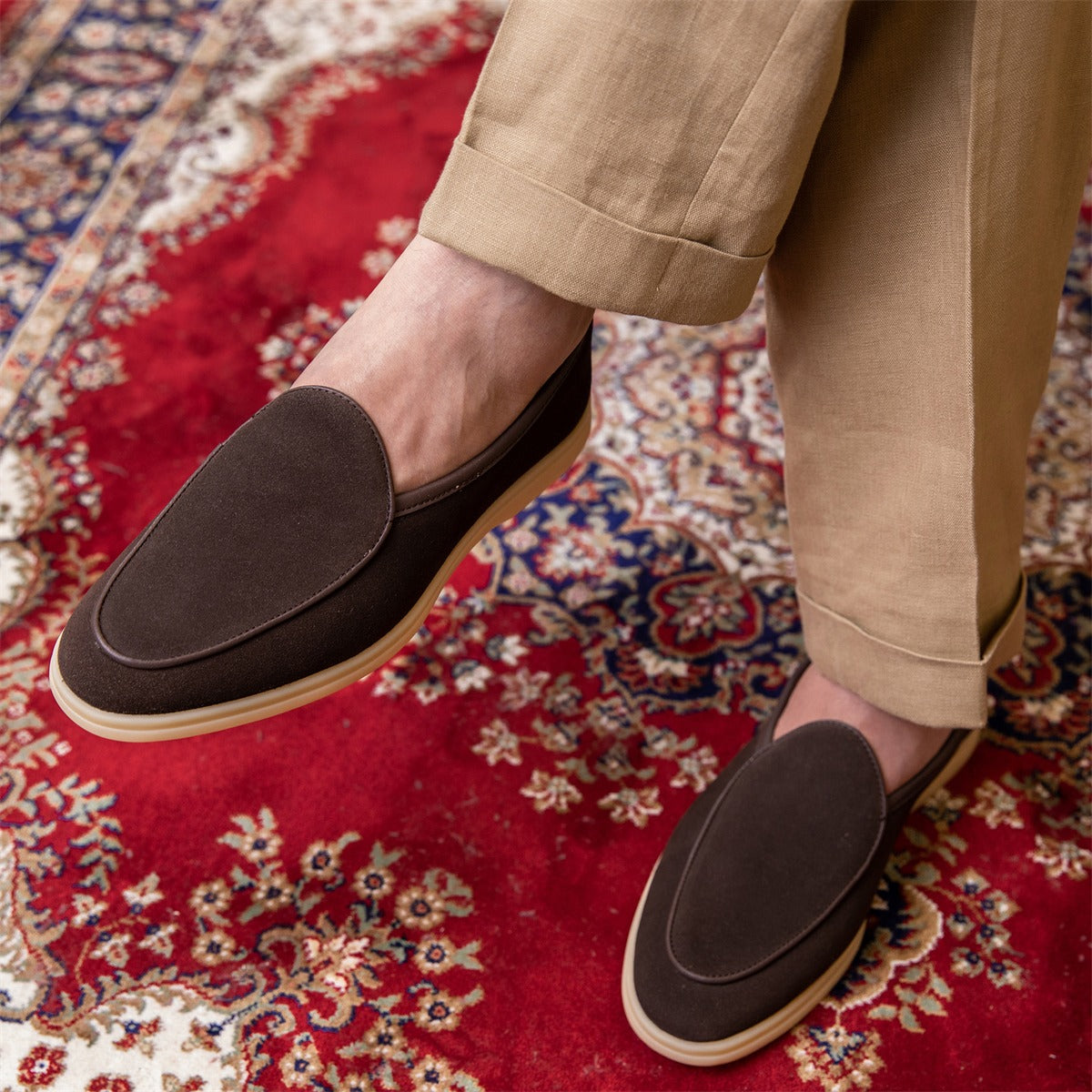 Du Cap Süet Belçika Loafer