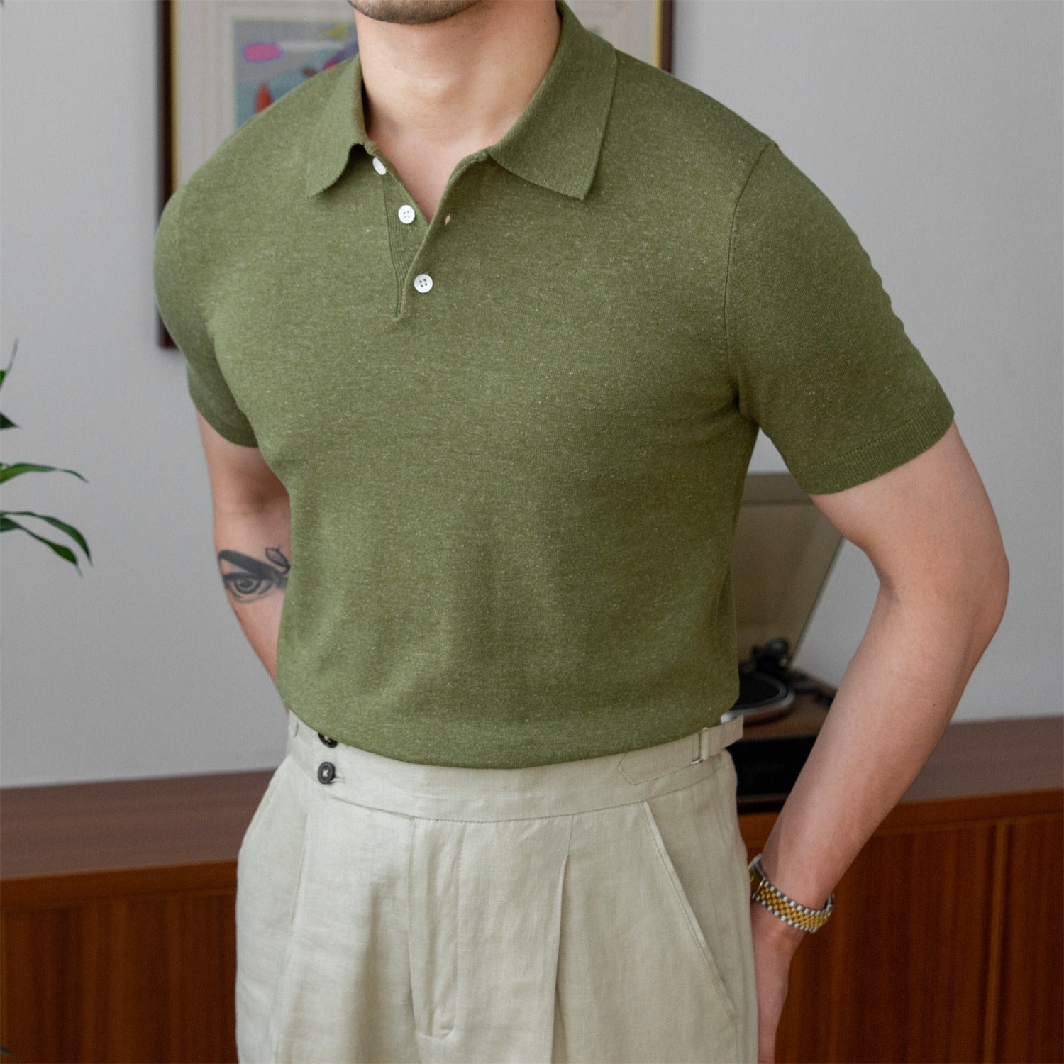 Roma Örgü Polo Bluz