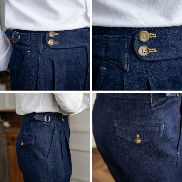 Roma Denim Çift Katlı Klasik Pantolon