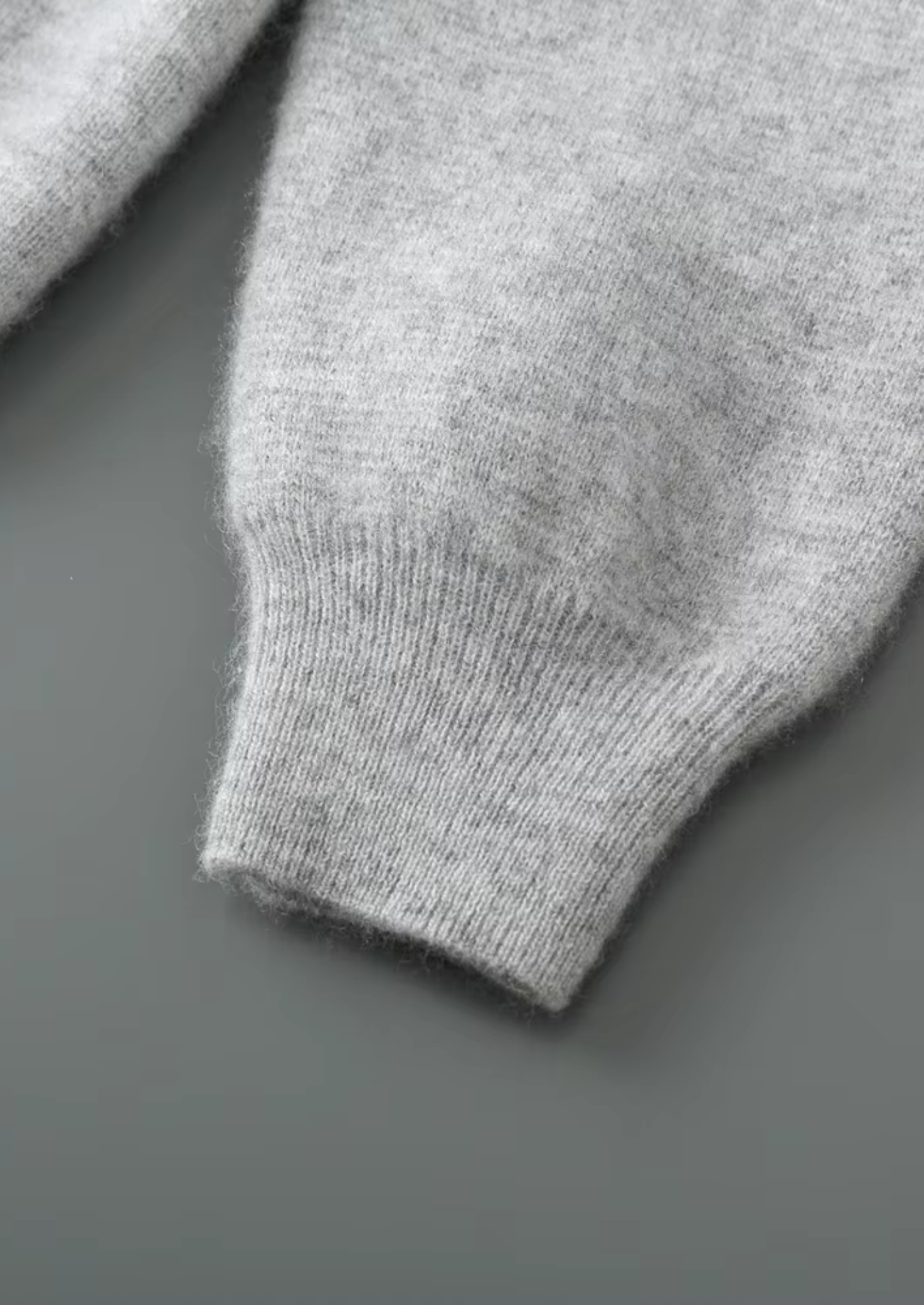 Ekstra İnce Merino Yünü Fermuarlı Kapüşon