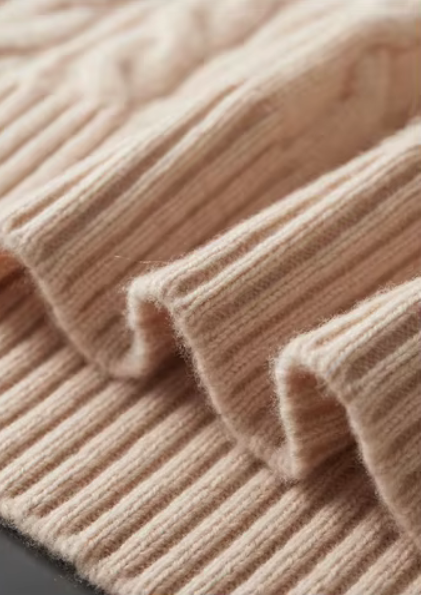 Saf Ekstra İnce Merino Yünü Örgü Dikiş Sweatshirt