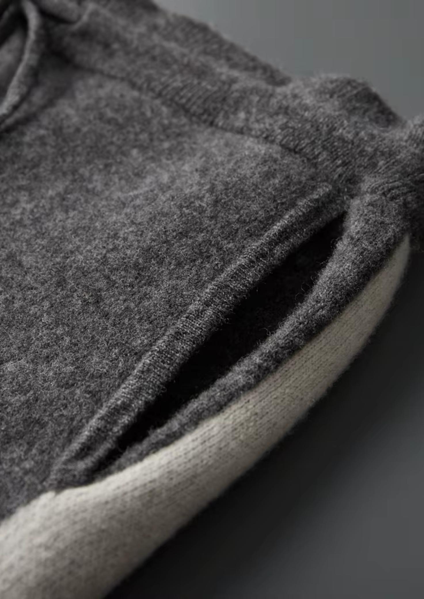 Saf Ekstra İnce Merino Yünü Oversize Pantolon