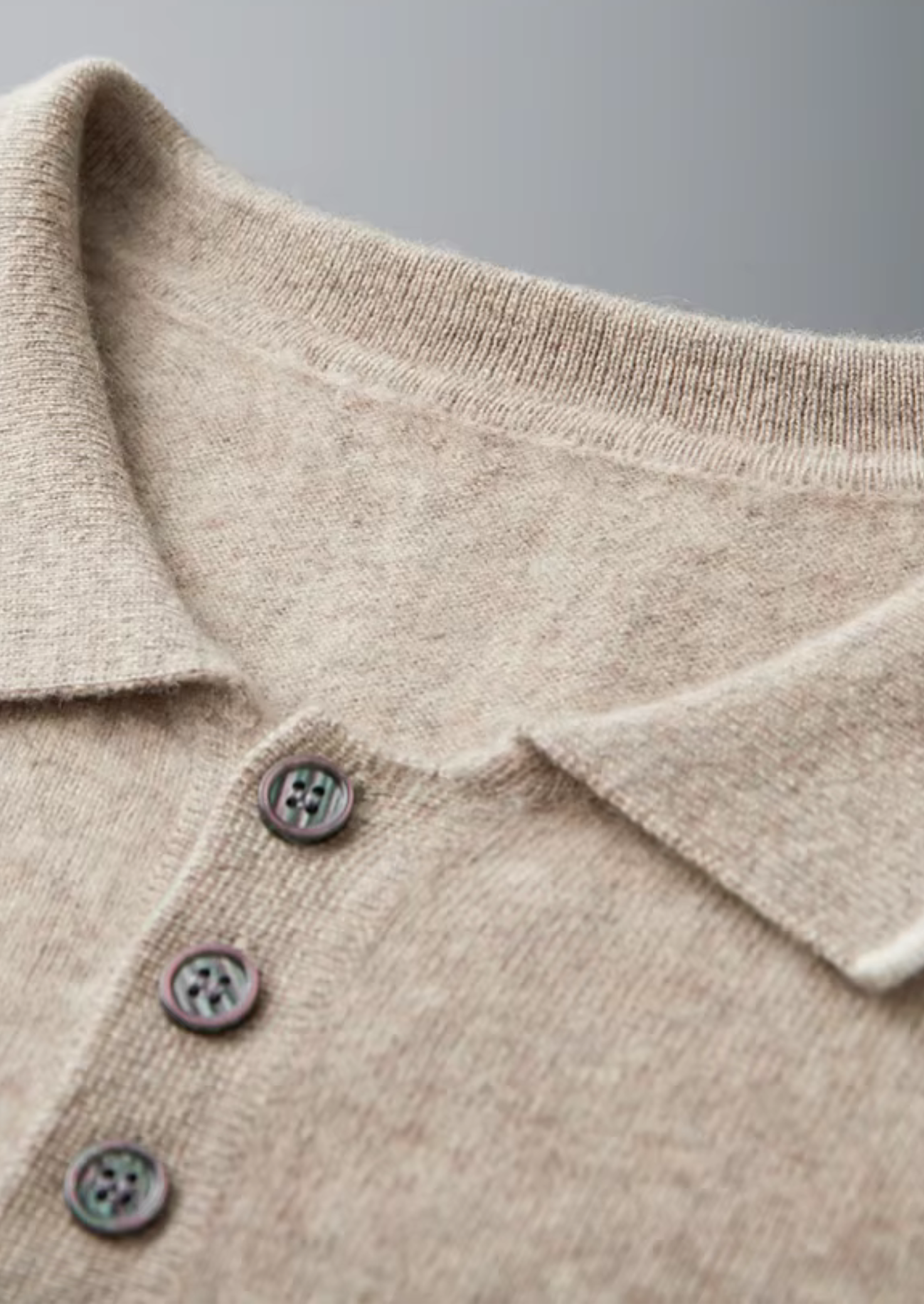Premium Kaşmir Çift Ton Düğmeli Polo