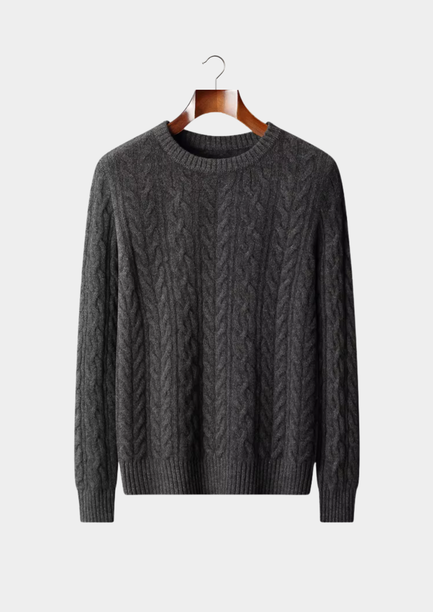 Saf Ekstra İnce Merino Yünü Örgü Dikiş Sweatshirt