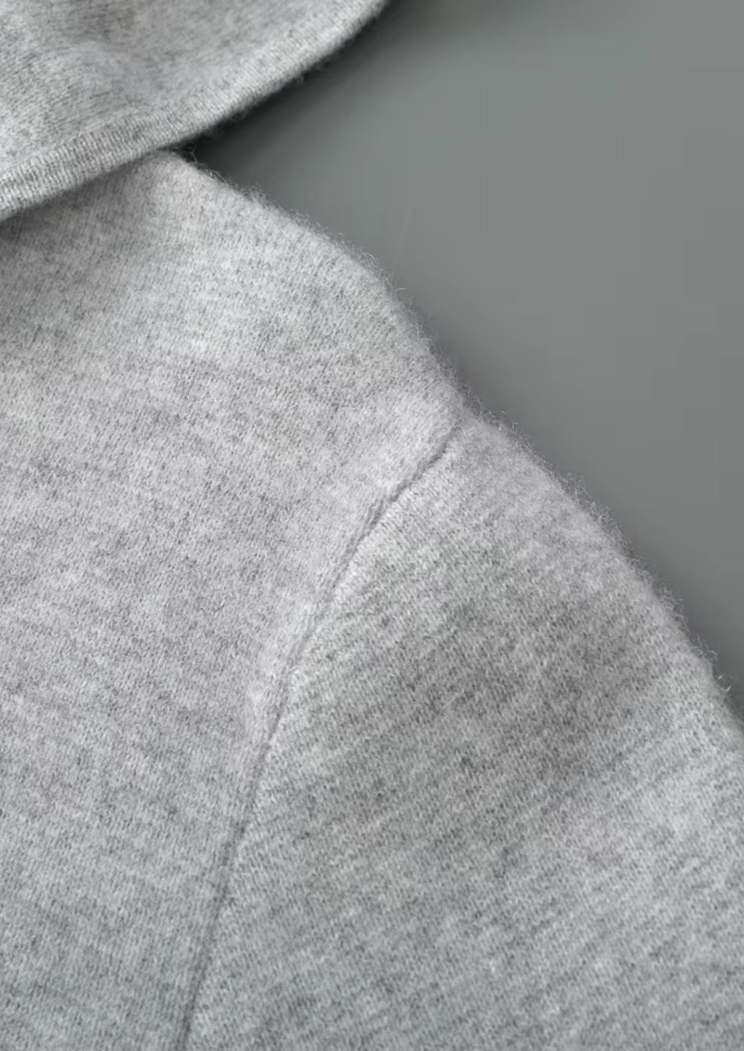 Ekstra İnce Merino Yünü Fermuarlı Kapüşon
