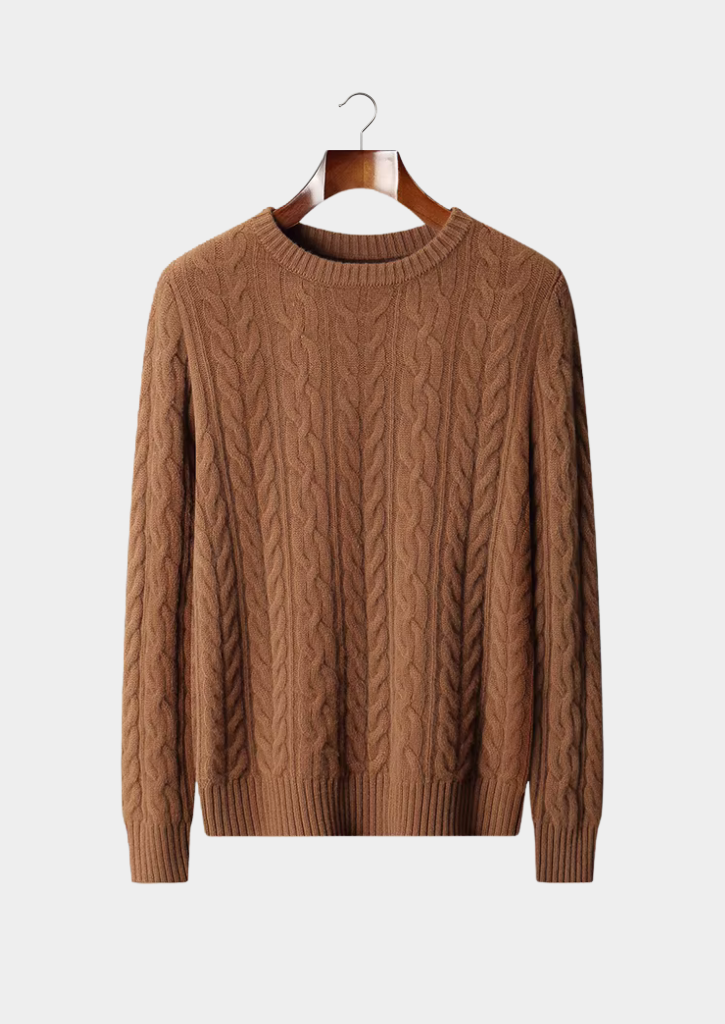 Saf Ekstra İnce Merino Yünü Örgü Dikiş Sweatshirt