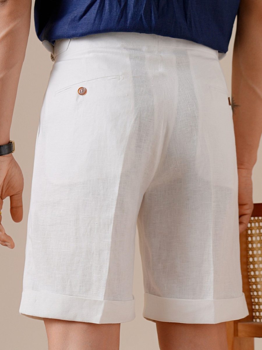 Capri Yüksek Bel %100 Keten Şort MARTIN MILANO®