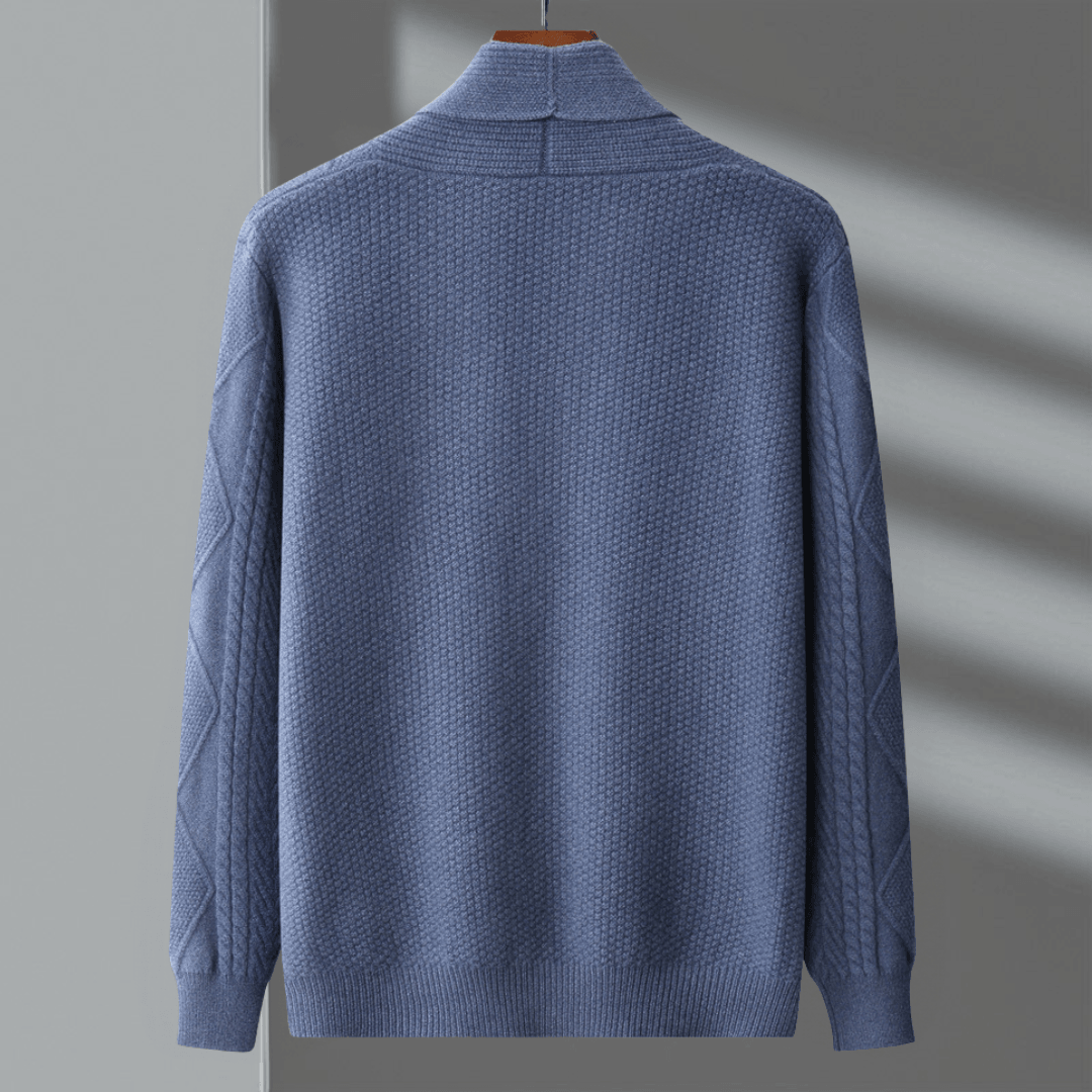 Örgü İşlemeli Merino Yün Hırka