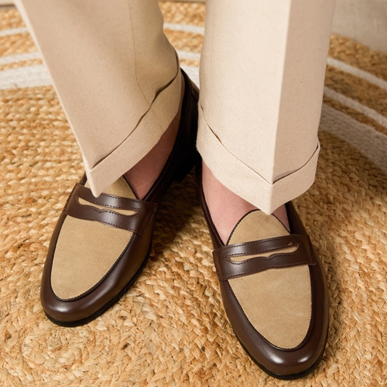 El İşçiliği Deri Belçika Loafer