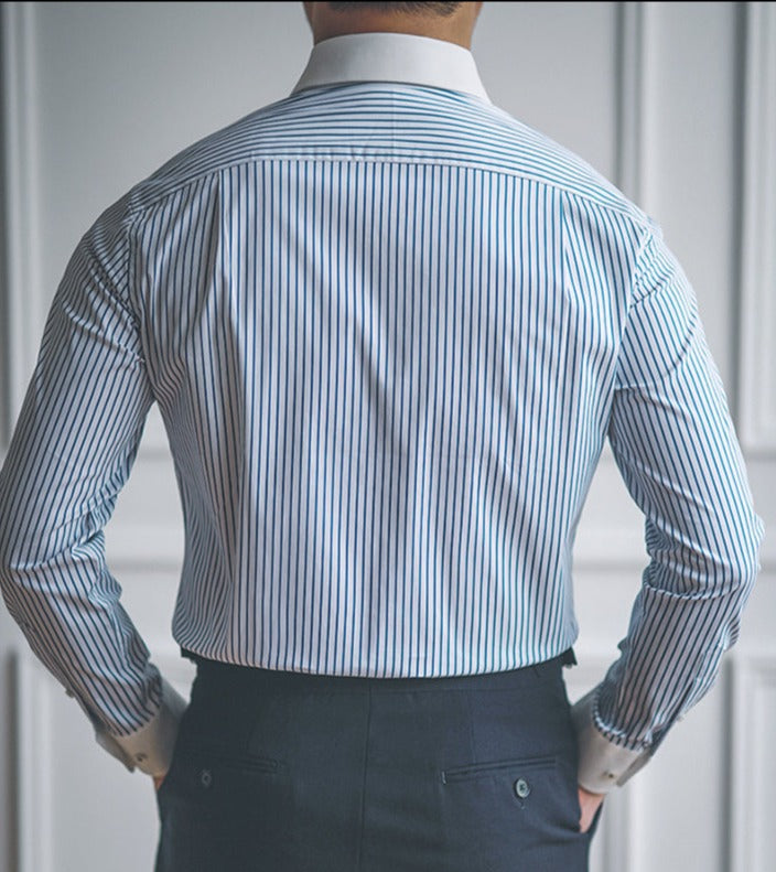 İş Slim Fit Çizgili Gömlek