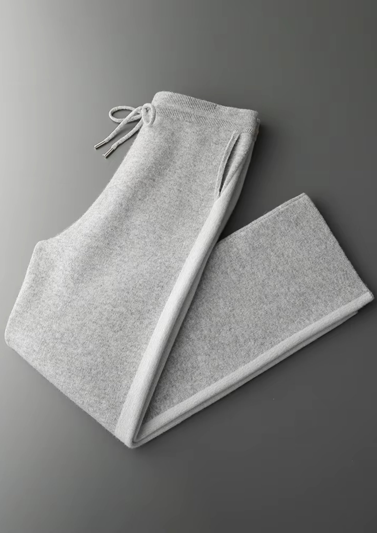 Saf Ekstra İnce Merino Yünü Oversize Pantolon