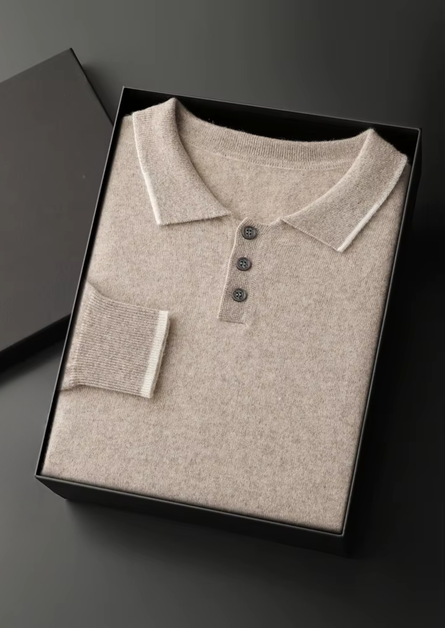 Premium Kaşmir Çift Ton Düğmeli Polo