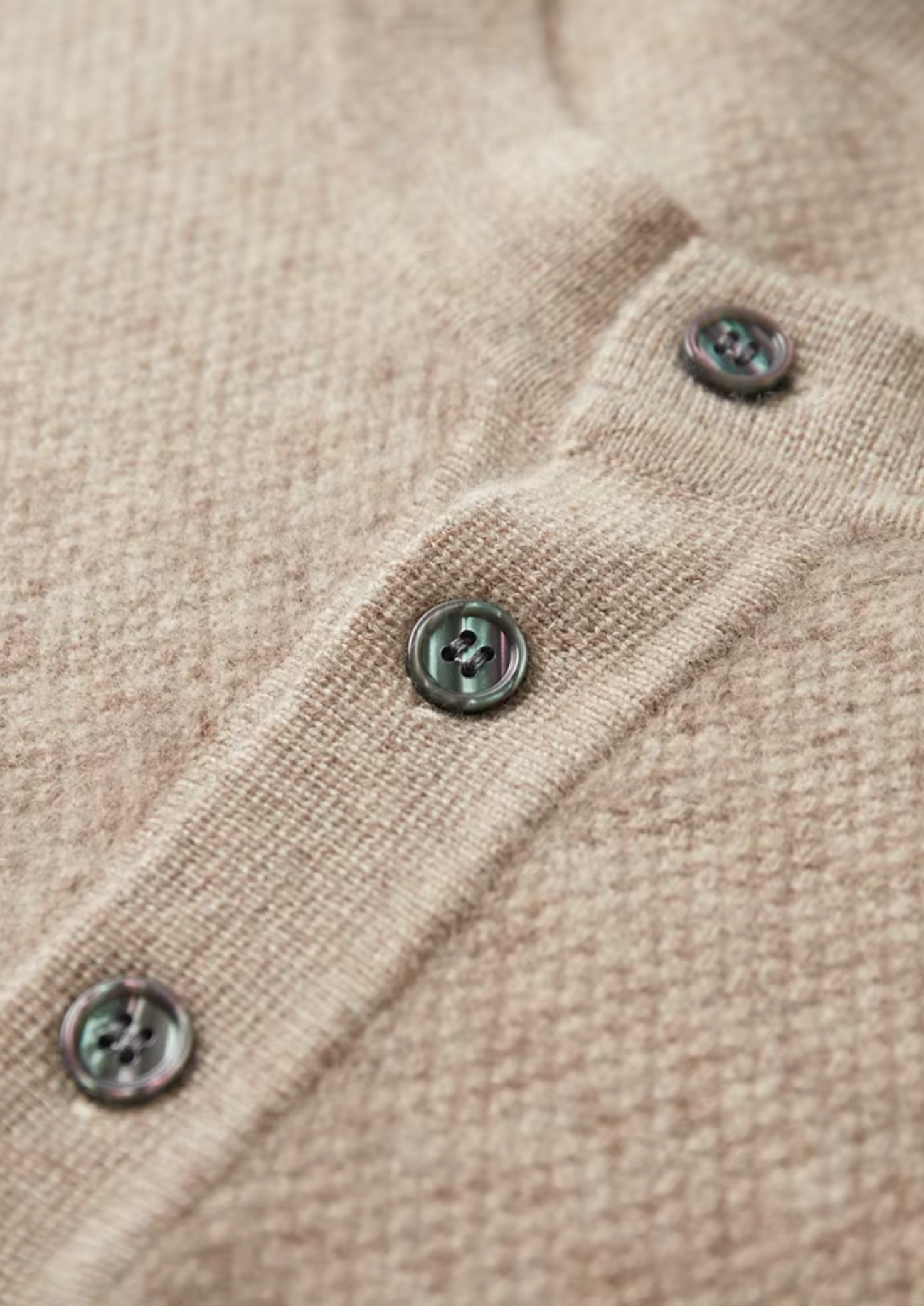 Premium Kaşmir Klasik Henley Kazak