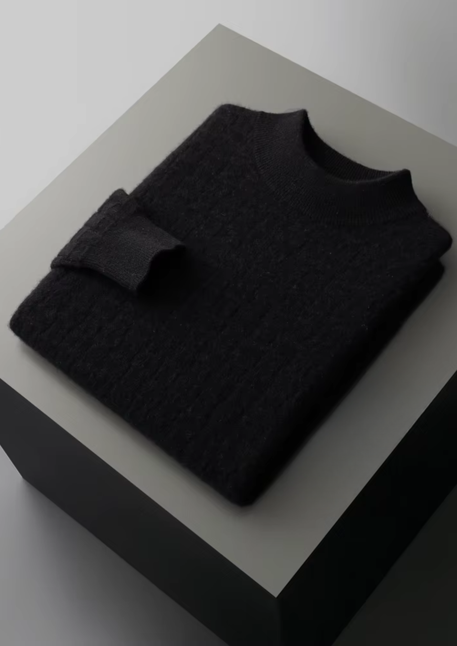 Saf Ekstra İnce Merino Yünü Dokulu Polo Yaka