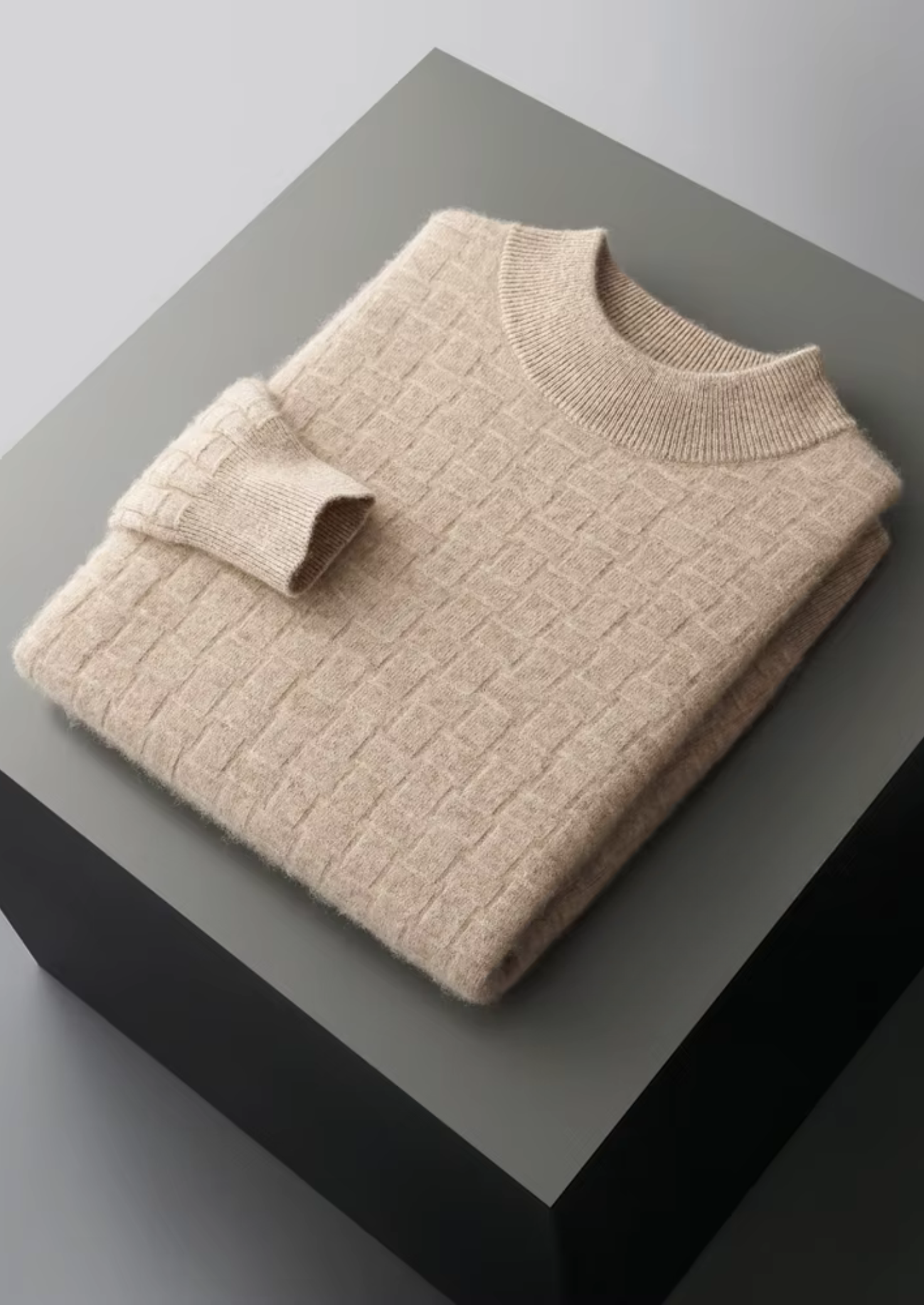 Saf Ekstra İnce Merino Yünü Dokulu Polo Yaka