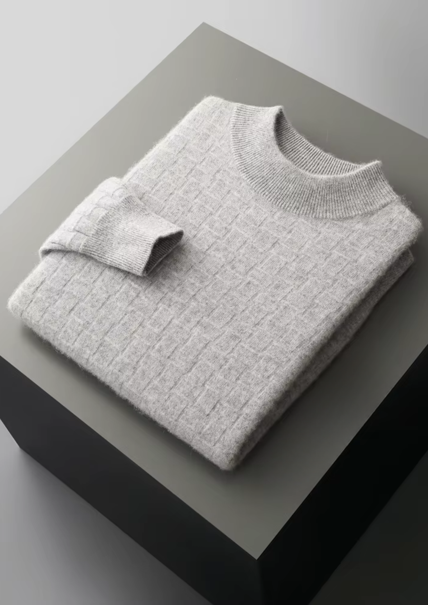 Saf Ekstra İnce Merino Yünü Dokulu Polo Yaka