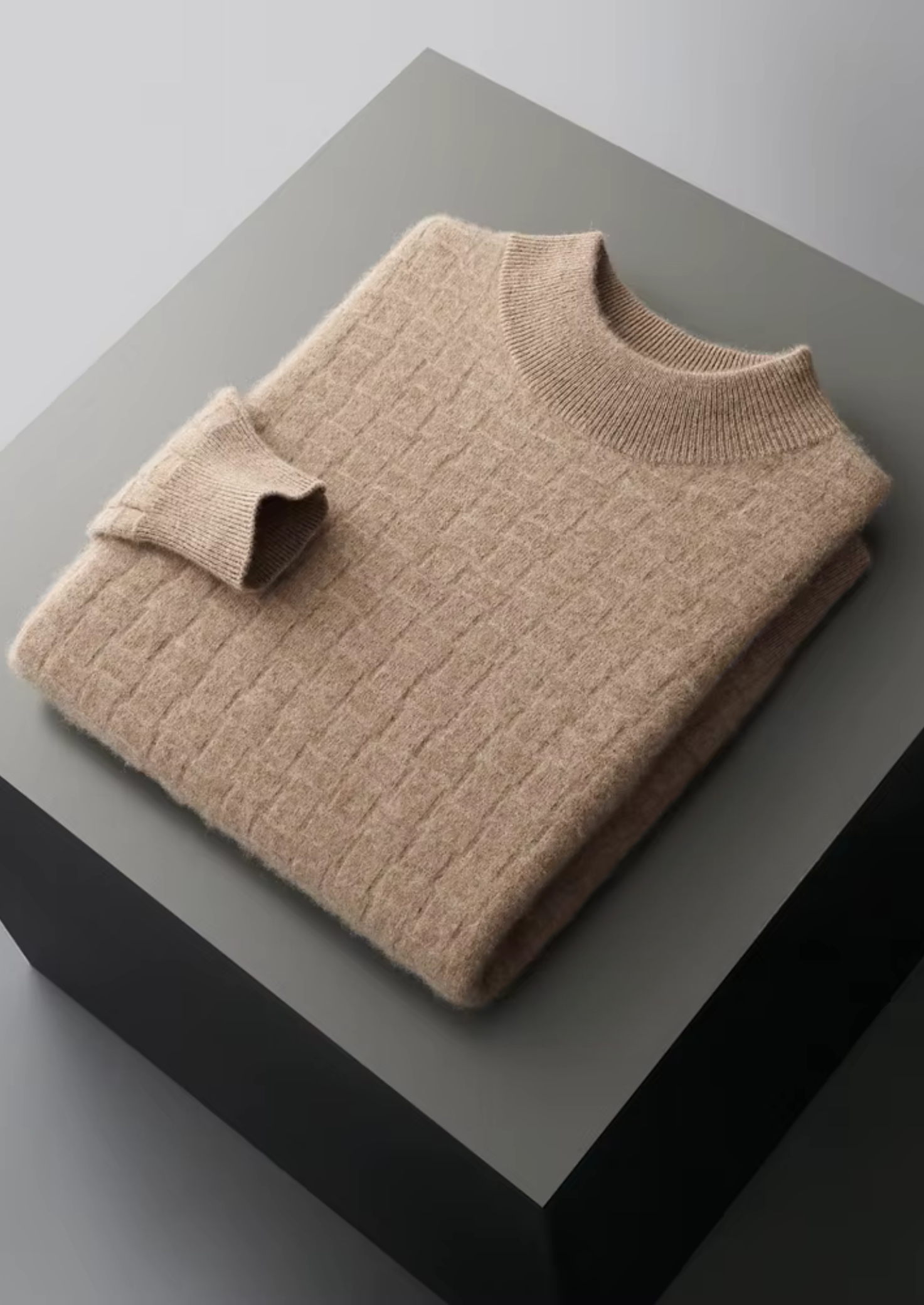Saf Ekstra İnce Merino Yünü Dokulu Polo Yaka