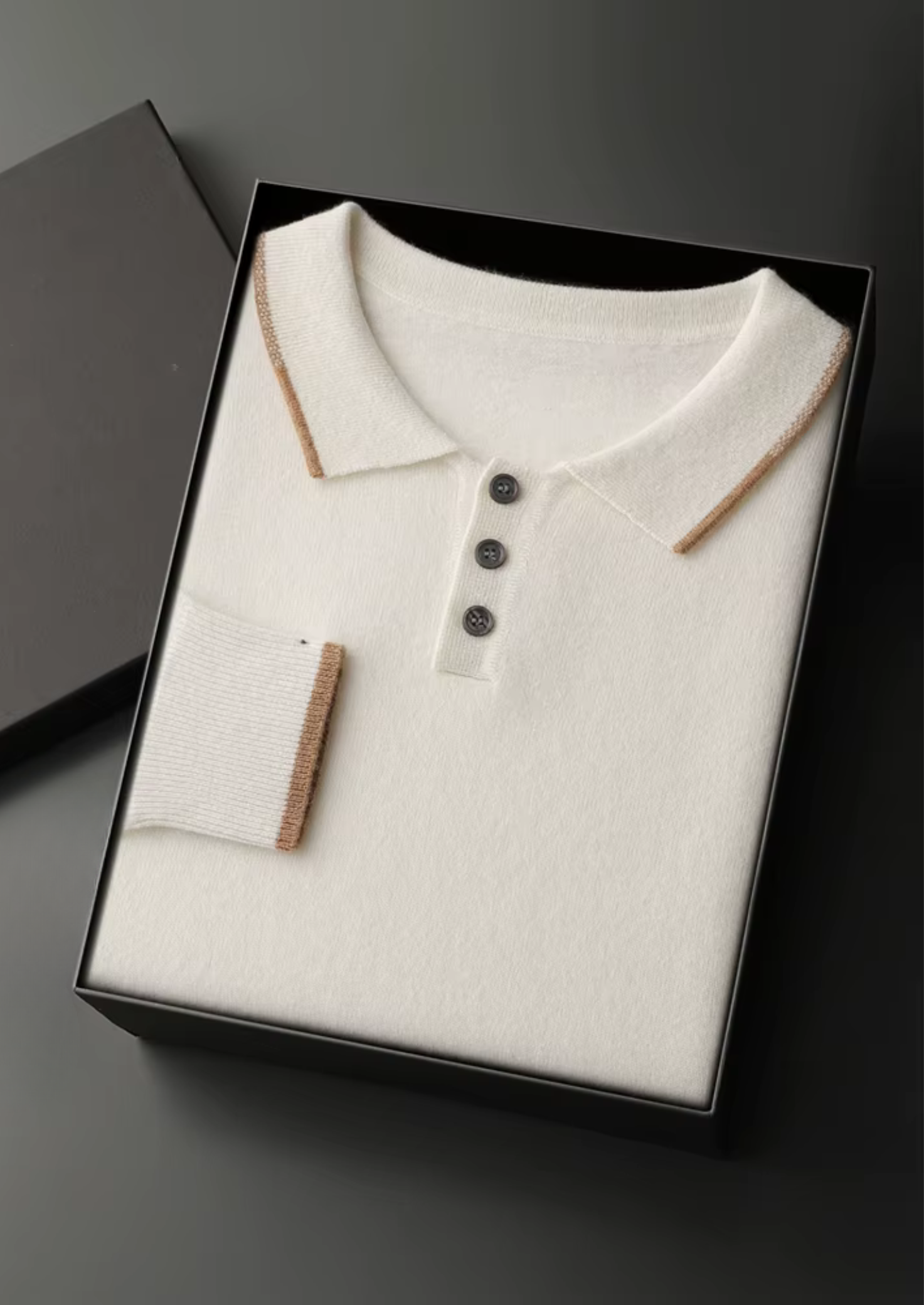 Premium Kaşmir Çift Ton Düğmeli Polo