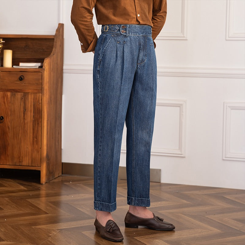 Denim Lorenzo Vintage Düz Kesim Pantolon