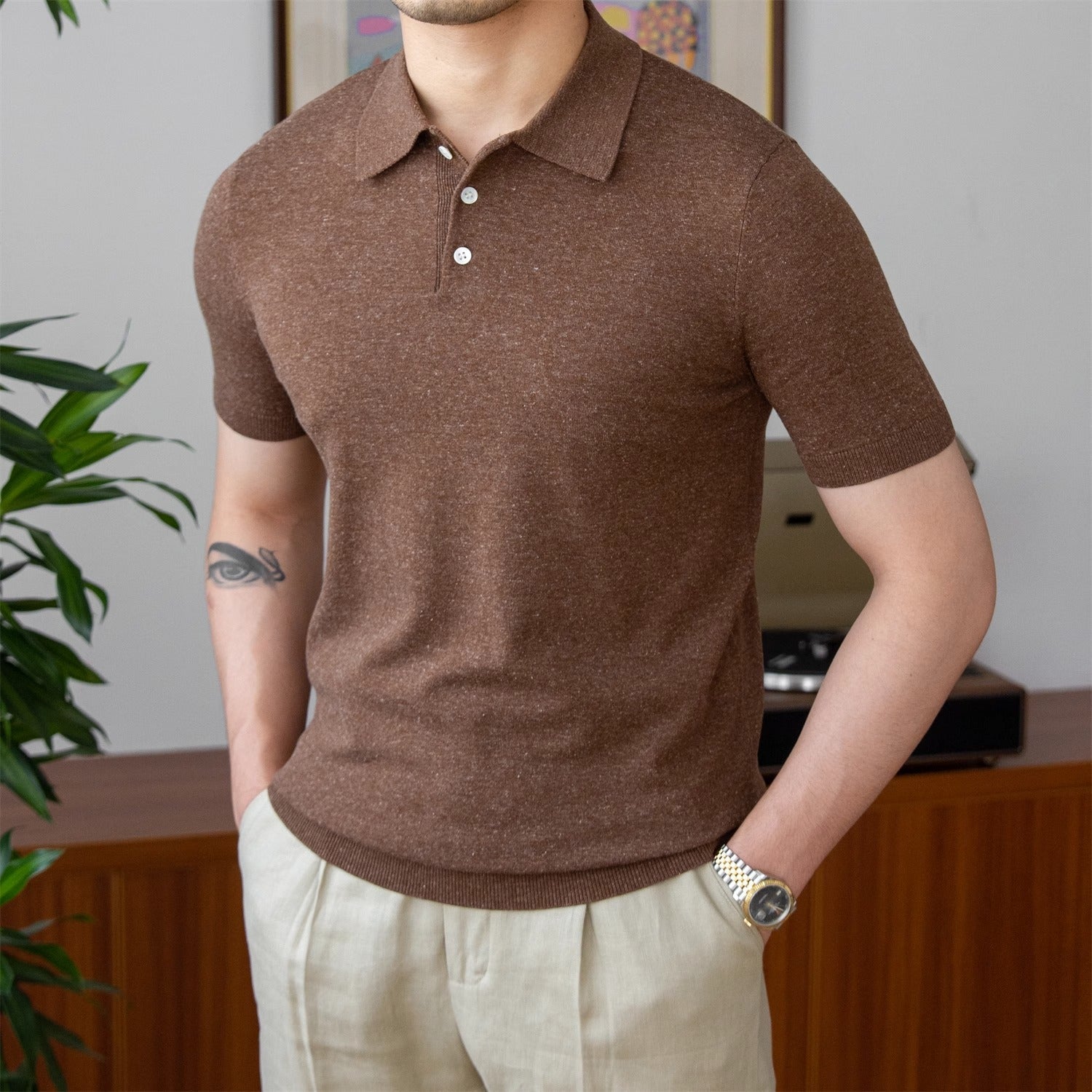 Roma Örgü Polo Bluz