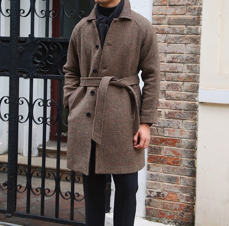 Soho Çiftliği Kemerli Yün Herringbone Trençkot