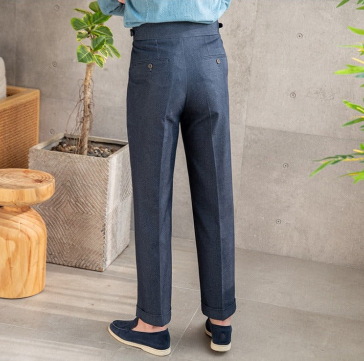 Pamuklu Twill Riviera Düz Kesim Pantolon
