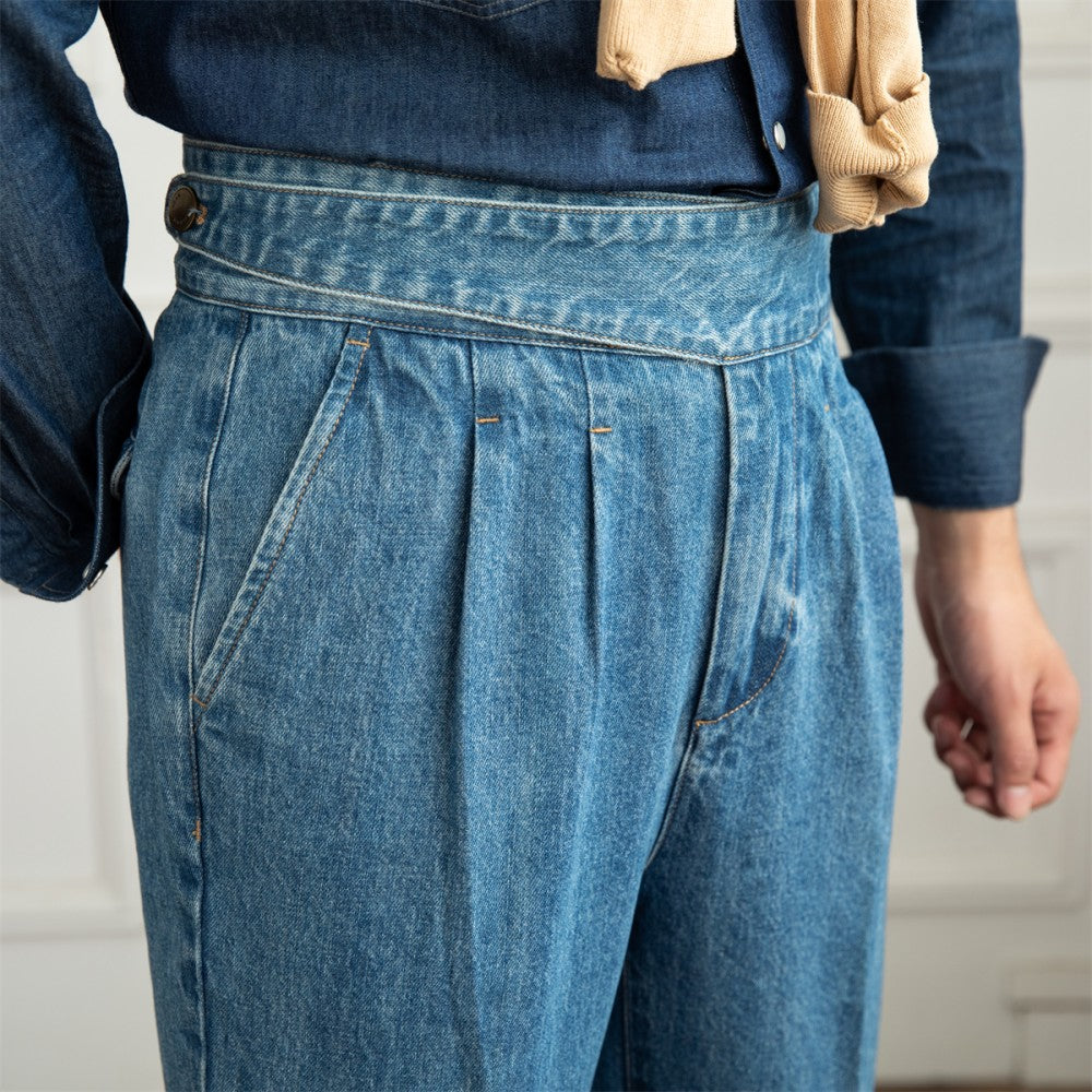 Moneglia Pamuk Denim Gurkha Pantolonları