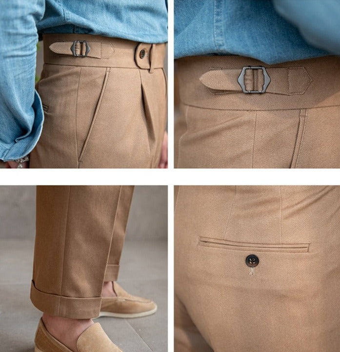 Pamuklu Twill Riviera Düz Kesim Pantolon