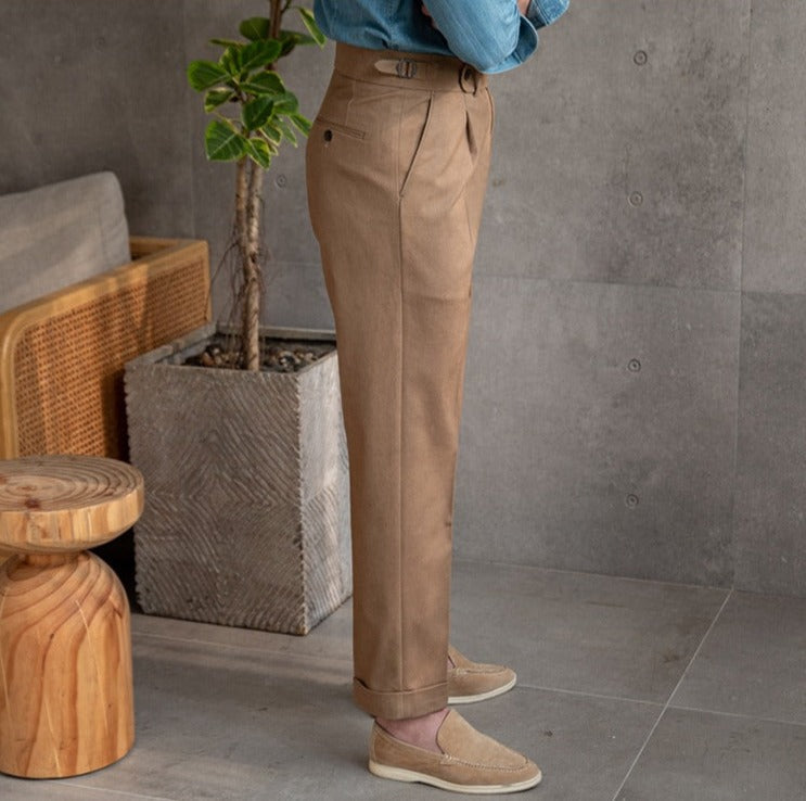 Pamuklu Twill Riviera Düz Kesim Pantolon