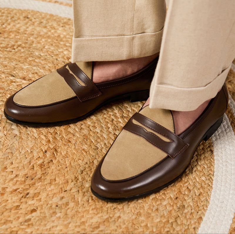 El İşçiliği Deri Belçika Loafer