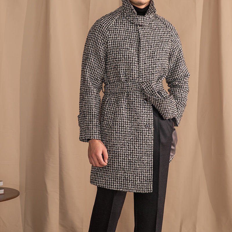 Yün Houndstooth Kaban