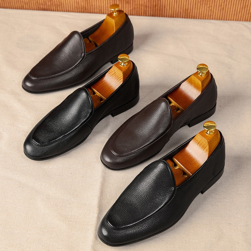 Paris Nappa Düğmeli Belçika Loafer