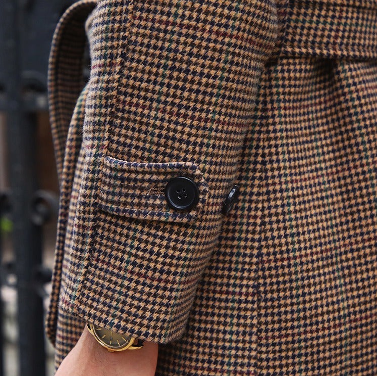 Soho Çiftliği Kemerli Yün Herringbone Trençkot