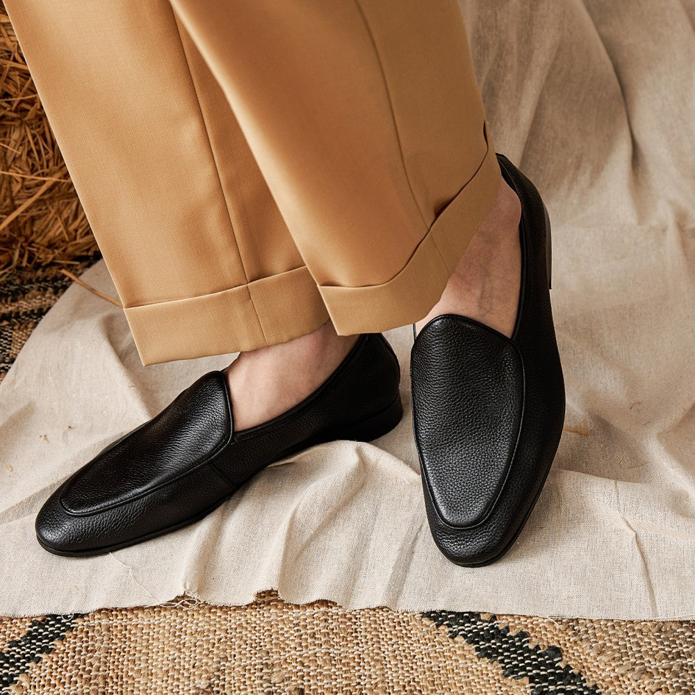 Paris Nappa Düğmeli Belçika Loafer