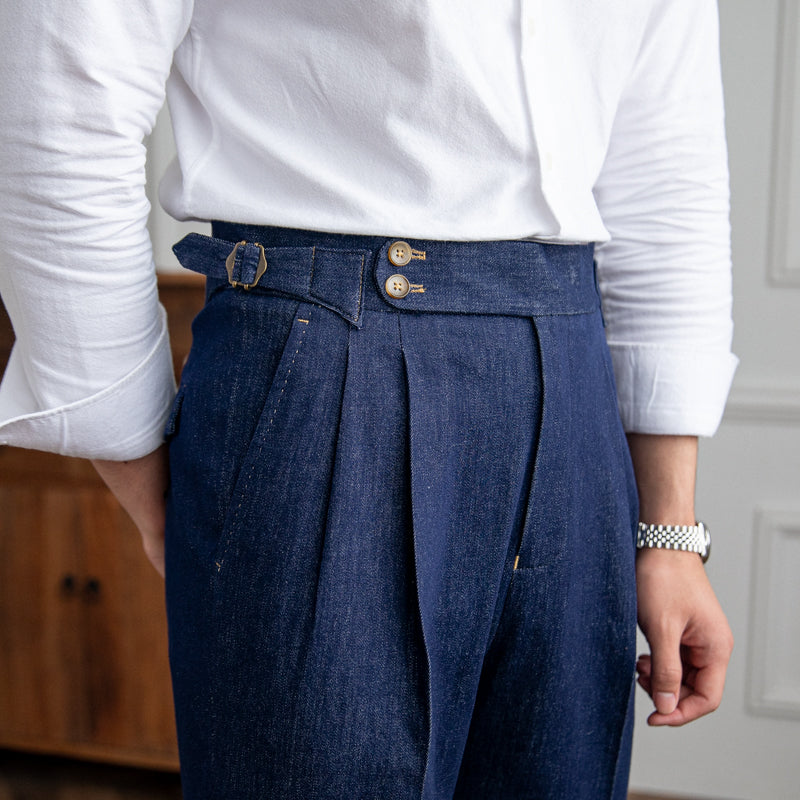 Roma Denim Çift Katlı Klasik Pantolon