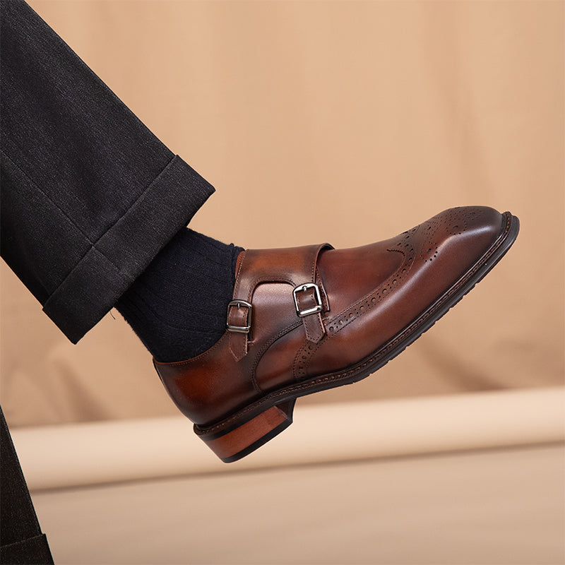 Kingsman Çift Monk Kayış Ayakkabıları