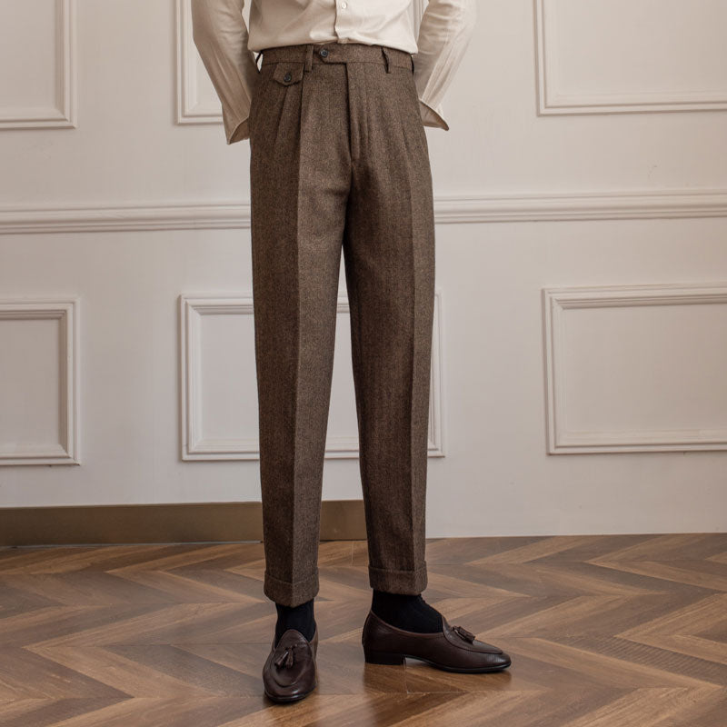Winchester Herringbone Yün Pantolon