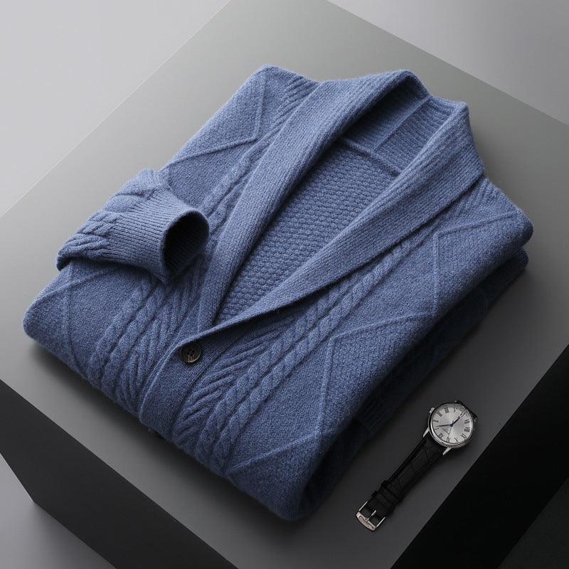 Örgü İşlemeli Merino Yün Hırka