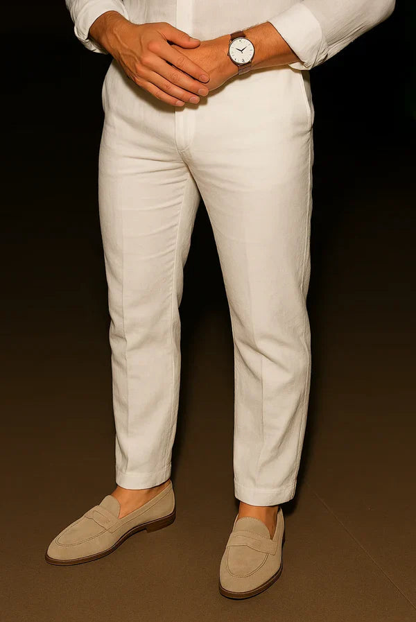 Beyaz Keten Pantolon MARTIN MILANO®