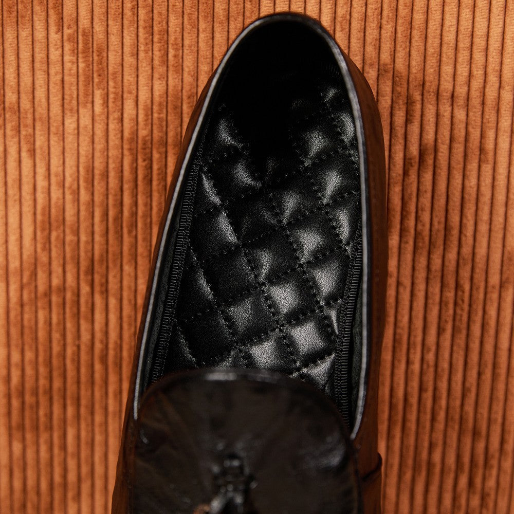 Patina Püsküllü Deri Loafer