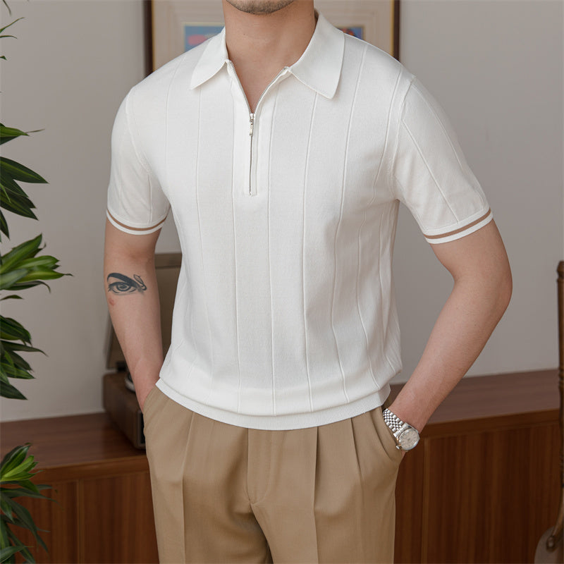 Fermuarlı Triko Polo