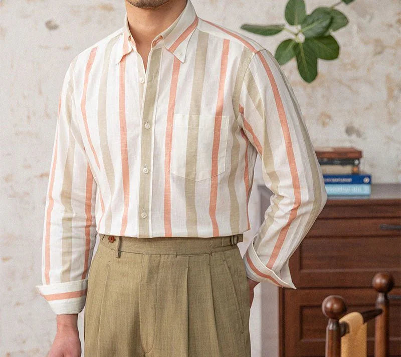 Arezzo Pamuk Çizgili Uzun Kollu Gömlek - Martin Milano