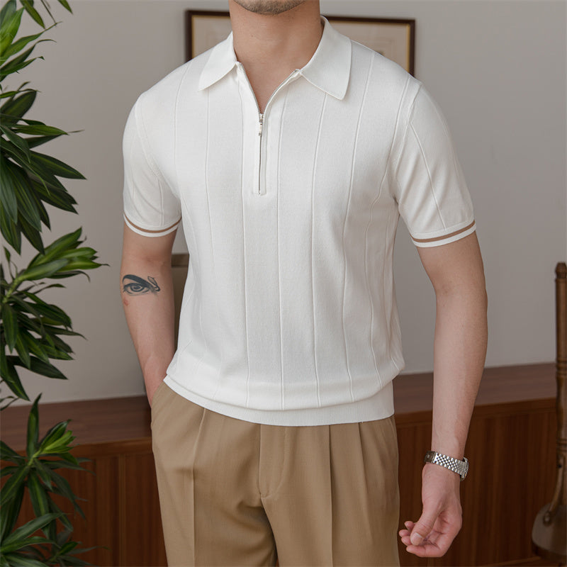 Fermuarlı Triko Polo