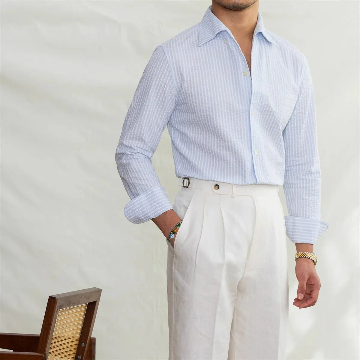 Bagatelle Çizgili Seersucker Gömlek - Martin Milano