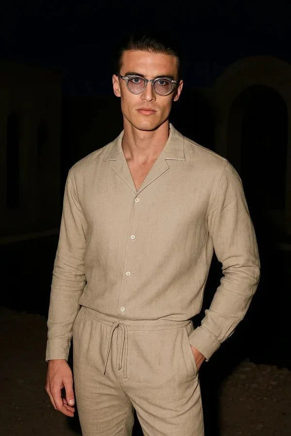 Bej Keten Pantolon - Martin Milano