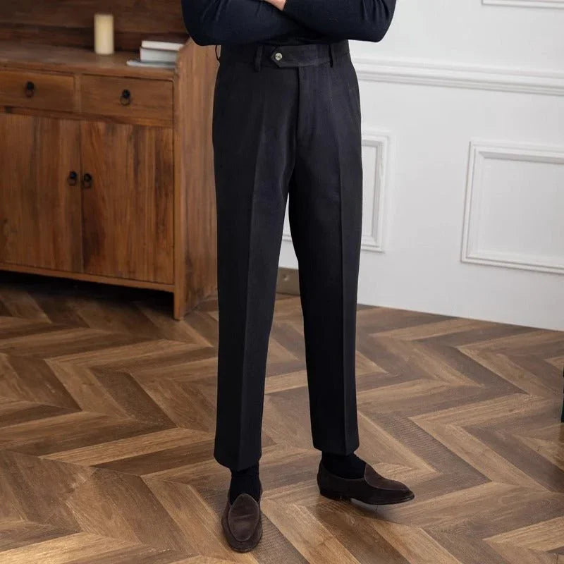 Bristol Yün Keçe Düz Kesim Pantolon - Martin Milano